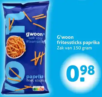 Hoogvliet G'woon fritessticks paprika aanbieding