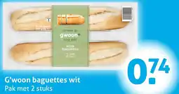 Hoogvliet G'woon baguettes wit aanbieding
