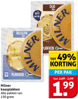 Hoogvliet Milner kaasplakken aanbieding