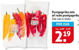Hoogvliet Puntpaprika mix of rode puntpaprika aanbieding