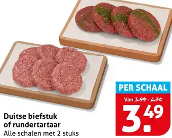 Hoogvliet Duitse biefstuk of rundertartaar aanbieding
