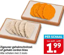 Hoogvliet Zigeuner gehaktschnitzel of gehakt cordon bleu aanbieding