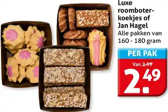 Hoogvliet Luxe roomboter koekjes of Jan Hagel aanbieding