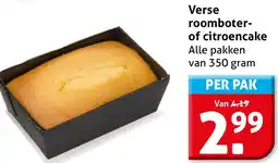 Hoogvliet Verse roomboter of citroencake aanbieding