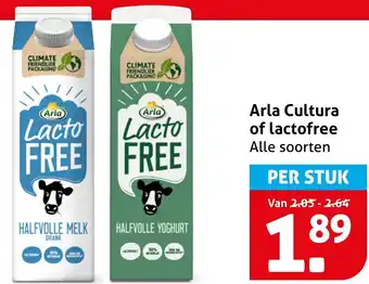 Hoogvliet Arla Cultura of lactofree aanbieding