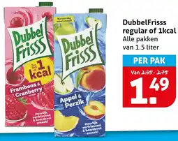 Hoogvliet DubbelFrisss regular of 1kcal aanbieding