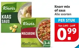 Hoogvliet Knorr mix of saus aanbieding
