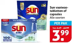 Hoogvliet Sun vaatwastabletten of capsules aanbieding