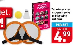 Hoogvliet Tennisset met bal en shuttle of bicycling pubquiz aanbieding