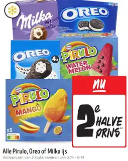 Jumbo Alle Pirulo, Oreo of Milka ijs aanbieding