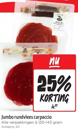 Jumbo Jumbo rundvlees carpaccio aanbieding
