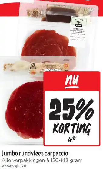 Jumbo Jumbo rundvlees carpaccio aanbieding