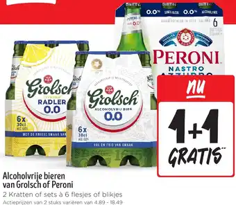 Jumbo Alcoholvrije bieren van Grolsch of Peroni aanbieding