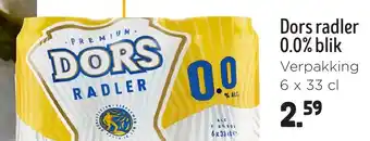 Jumbo Dors radler 0.0% blik aanbieding
