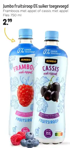 Jumbo Jumbo fruitsiroop 0% suiker toegevoegd aanbieding