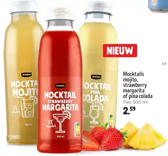Jumbo Mocktails mojito, strawberry marqarita of pina colada aanbieding