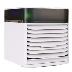 Bol.com Silvergear Mini Aircooler met Water - Air Cooler /Luchtkoeler - Luchtcooler - AC - USB - LED - Wit aanbieding