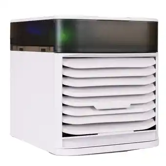 Bol.com Silvergear Mini Aircooler met Water - Air Cooler /Luchtkoeler - Luchtcooler - AC - USB - LED - Wit aanbieding
