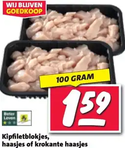 Nettorama Kipfiletblokjes, haasjes of krokante haasjes aanbieding