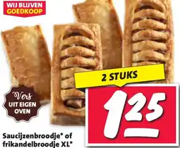 Nettorama Saucijzenbroodje of frikandelbroodje XL aanbieding