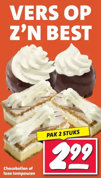 Nettorama Chocobollen of luxe tompoucen aanbieding