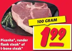 Nettorama Picanha, runder flank steak of t-bone steak aanbieding