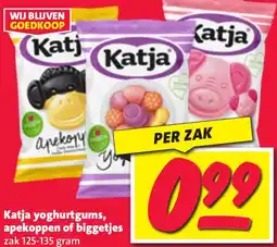 Nettorama Katja yoghurtgums, apekoppen of biggetjes aanbieding