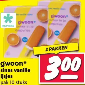 Nettorama Gwoon sinas vanille ijsjes aanbieding