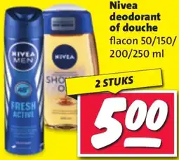 Nettorama Nivea deodorant of douche aanbieding