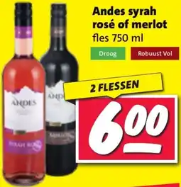 Nettorama Andes syrah rosé of merlot aanbieding