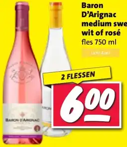 Nettorama Baron D'Arignac medium sweet wit of rosé aanbieding