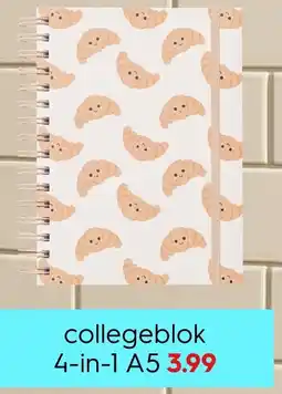 HEMA Collegeblok 4-in-1 A5 aanbieding