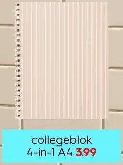 HEMA Collegeblok 4-in-1 A4 aanbieding