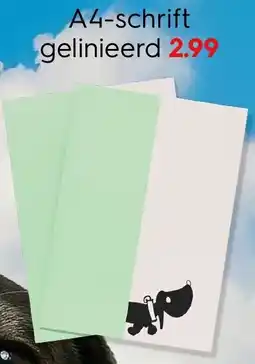 HEMA A4-schrift gelinieerd aanbieding