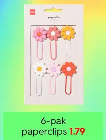 HEMA 6-pak paperclips aanbieding