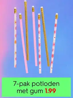 HEMA 7-pak potloden met gum aanbieding