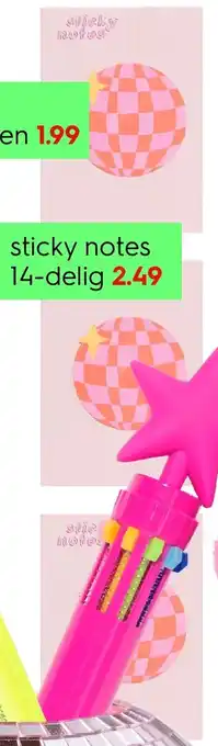 HEMA Sticky notes aanbieding
