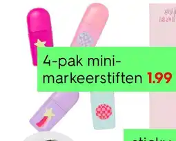 HEMA 4-pak mini- markeerstiften aanbieding