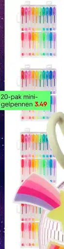 HEMA 20-pak mini-gelpennen aanbieding