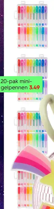 HEMA 20-pak mini-gelpennen aanbieding