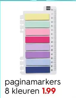 HEMA Paginamarkers 8 kleuren aanbieding