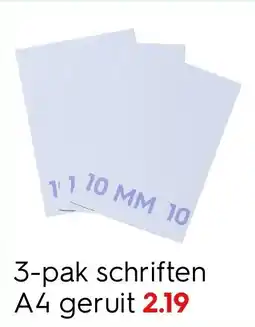 HEMA 3-pak schriften A4 geruit aanbieding