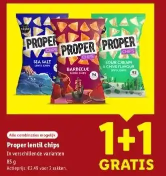 Lidl Proper lentil chips aanbieding