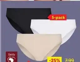 Lidl 5 damesslips aanbieding
