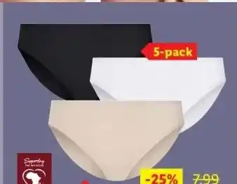 Lidl 5 damesslips aanbieding