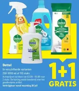 Lidl Dettol aanbieding