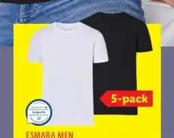 Lidl 5 heren-T-shirts aanbieding