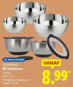 Lidl RVS kommenset aanbieding