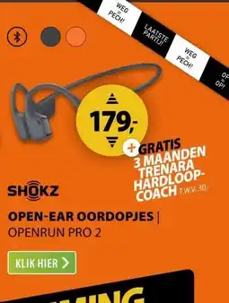 Expert Shokz OpenRun Pro 2 Zwart aanbieding