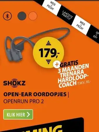 Expert Shokz OpenRun Pro 2 Zwart aanbieding